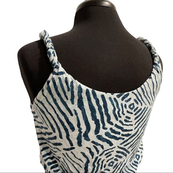 LOFT Blue Zebra Print Sleeveless Dress Sz S - Picture 9 of 12